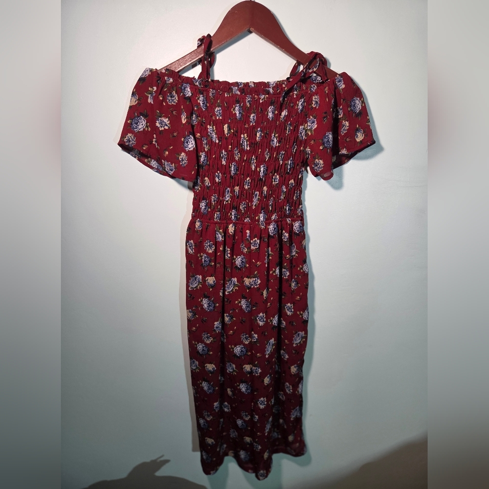 Smukke Girls Charming Floral Off-Shoulder Romper